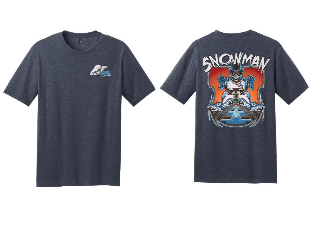 Blue Scary Snowman T