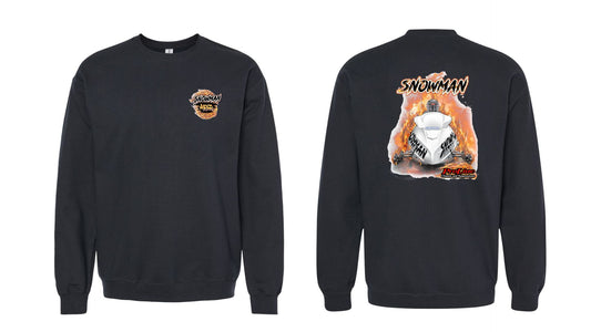 Black Flame Snowmobile Crewneck